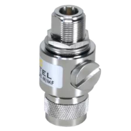 Citel Outdoor RF Protector, Dc-6.9 Ghz, Dc Pass, 90W, Imax 20Ka, Male-Female N Connector P8AX25-6G-N/MF